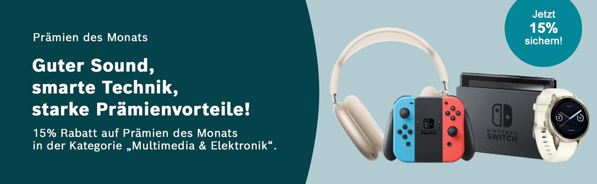 Banner für die Prämie im Monat September